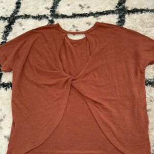 Rust Twist-Back Women’s Top